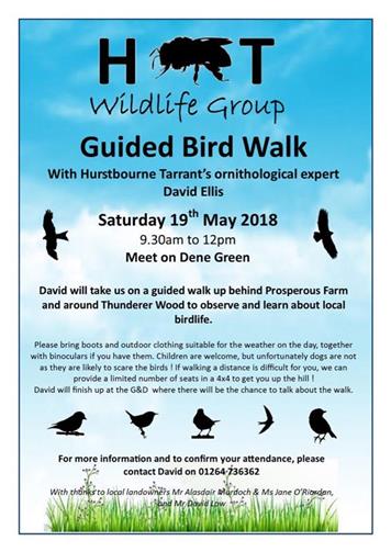  - Guided Bird Walk - Saturday 19th May